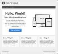 Figure 1 - Front Page of Responsive Theme