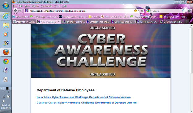 Figure 3 - Information Assurance Support Environment portal