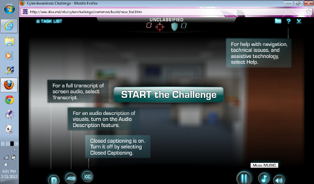 Figure 6 - Task list screen